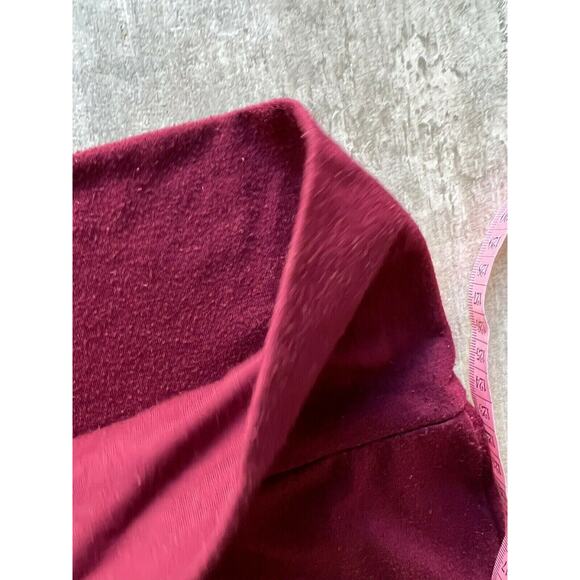 Los Angeles Boutique Solid High Waist Fold Over Jersey Long Maxi Skirt Maroon M - Picture 8 of 10